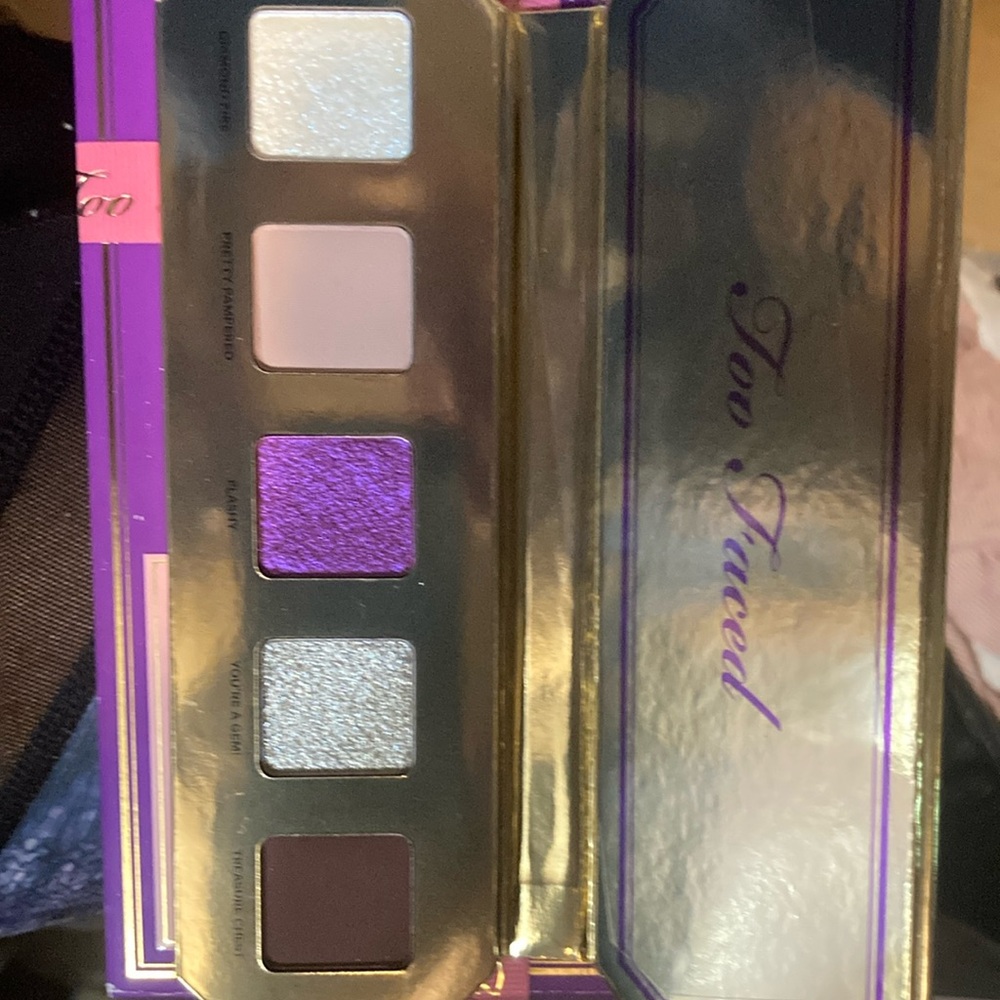 New! Too Faced Purple/ multi Eyeshadow Palette matte metallic and shimmer